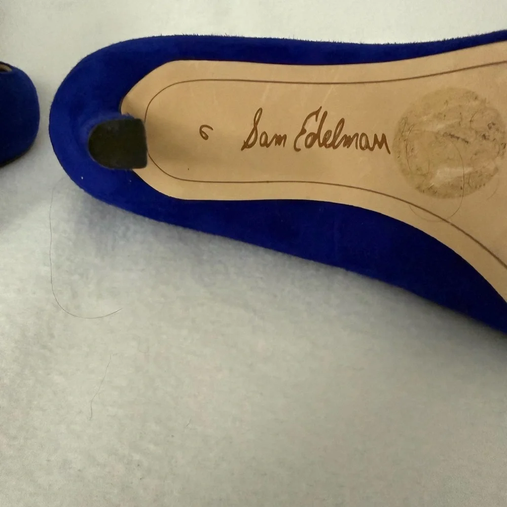 Sam Edelman Women's Hazel Pumps Shoes Suede Cobalt Blue Size 6 M - Picture 6 of 10